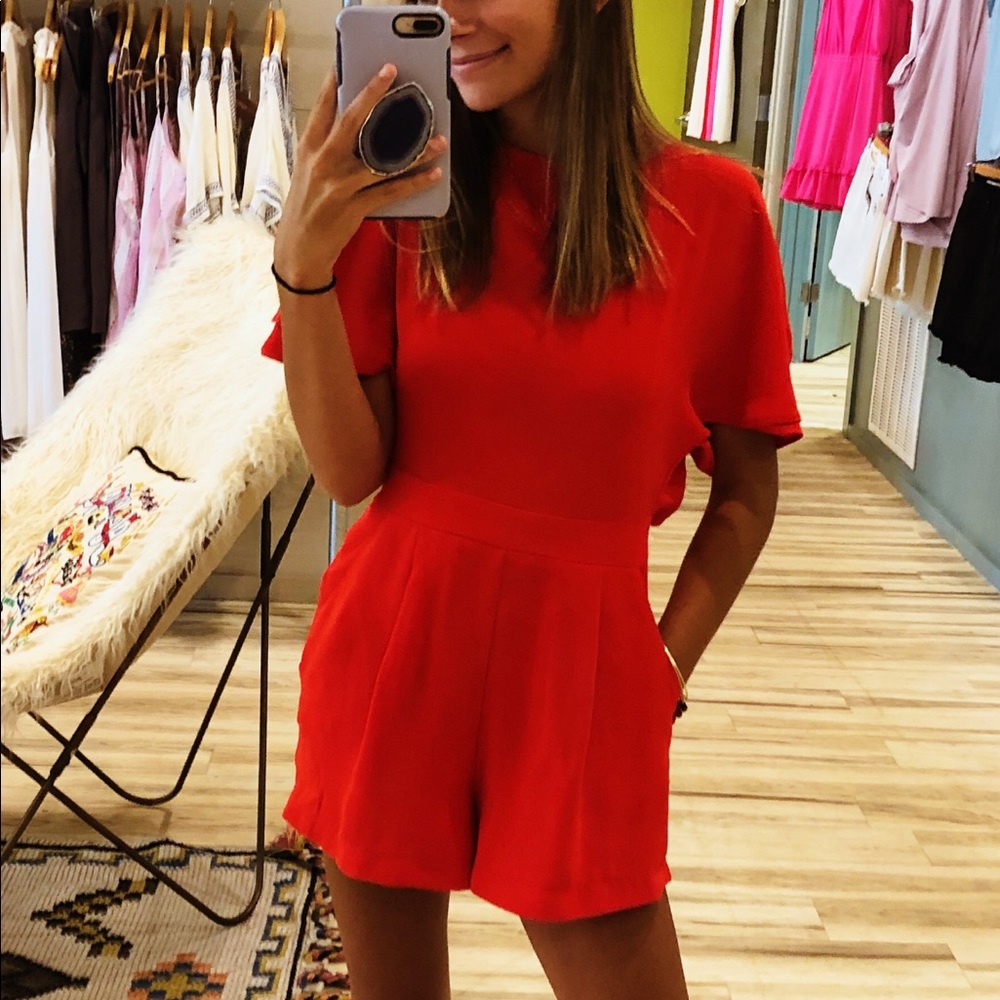 Adelyn Rae red romper